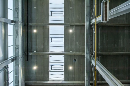 PIONART - <a href="https://www.promus.com.pl/en/offer/general-contracting/design-and-construction-steel-halls">Warehouse hall</a>, galvanizing plant hall with social and office facilities