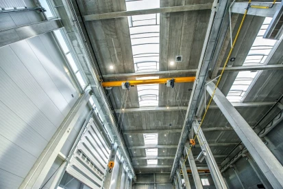 PIONART - <a href="https://www.promus.com.pl/en/offer/general-contracting/design-and-construction-steel-halls">Warehouse hall</a>, galvanizing plant hall with social and office facilities