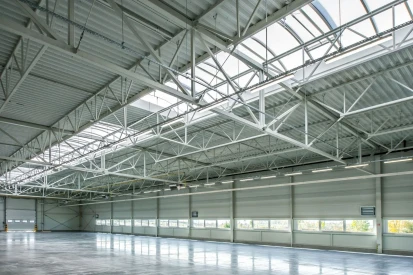 PIONART - <a href="https://www.promus.com.pl/en/offer/general-contracting/design-and-construction-steel-halls">Warehouse hall</a>, galvanizing plant hall with social and office facilities